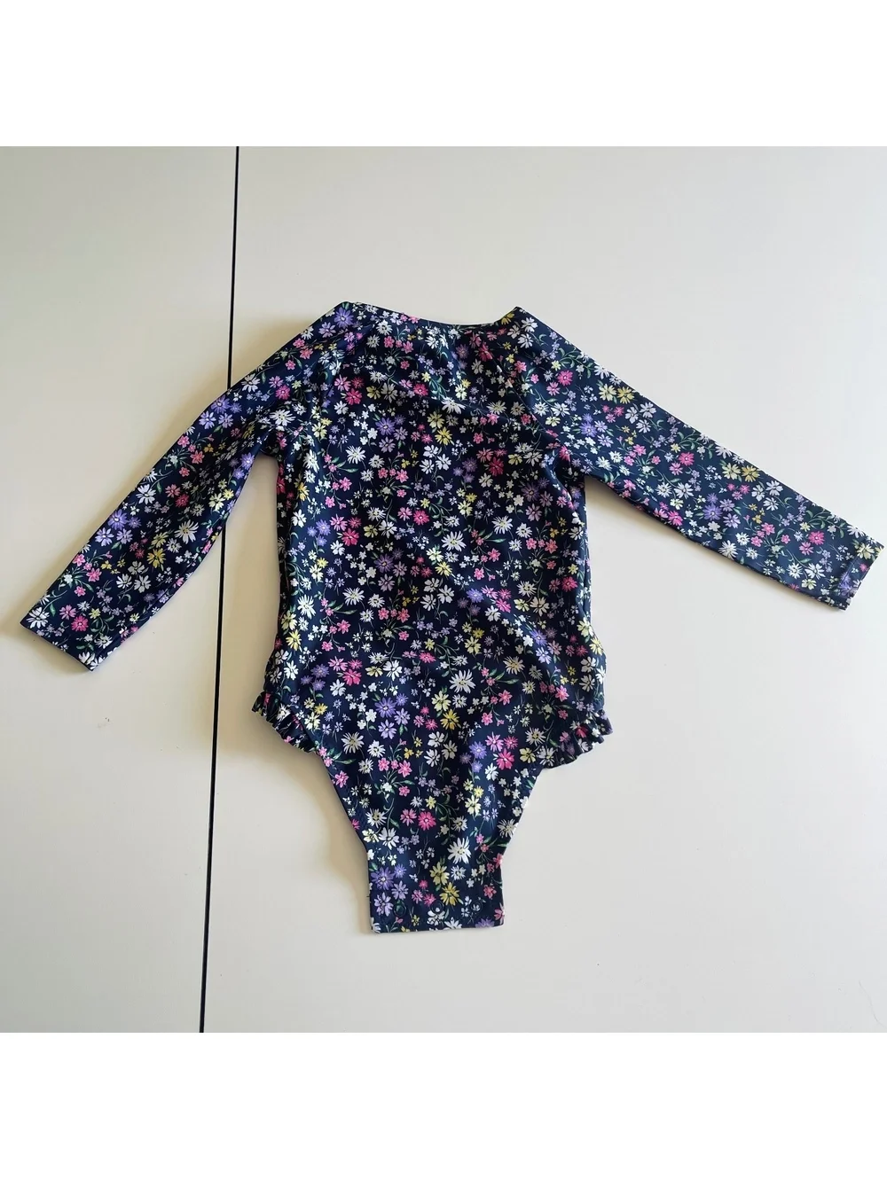 Old Navy Toddler Girl's Size 12/18m Rashguard One-Piece Swimsuit